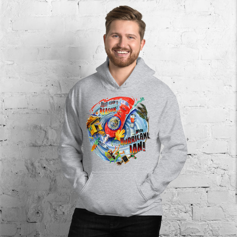 Unisex Fleece Hoodie Just Can't Reason With Hurricane Ian