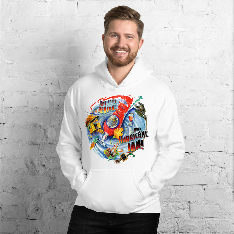 Unisex Fleece Hoodie Just Can't Reason With Hurricane Ian