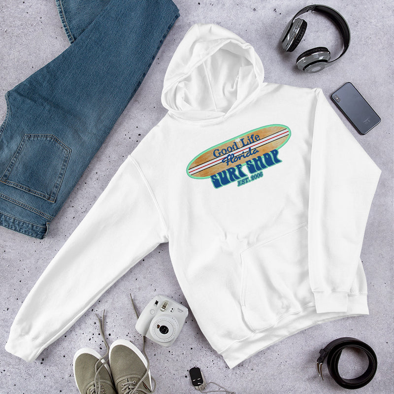 Unisex Good Life Florida Surf Shop Beach Hoodie Est 2006