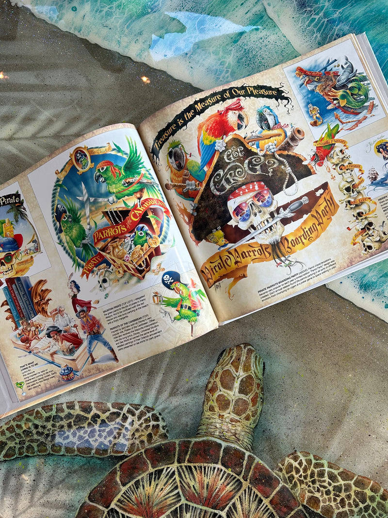 Exclusive Illustrated Escapes Coffee Table Book By Jim Mazzotta Jimmy Buffett Beach Parrotheads