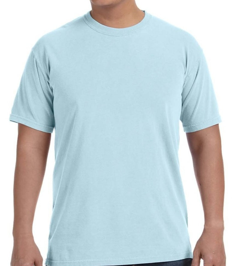 Men's Premium RingSpun Comfort Colors Garment Dyed Heavyweight T-Shirt Light Blue Chambray