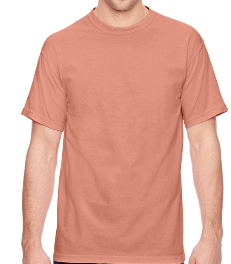 Men's Premium RingSpun Comfort Colors Garment Dyed Heavyweight T-Shirt Coral Terracotta