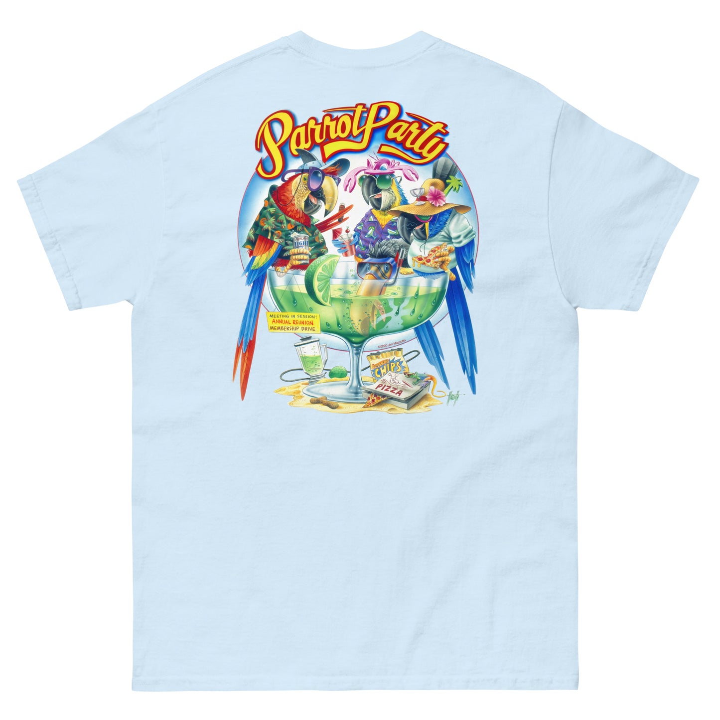 Men's Parrot Party Margarita Tee Shirt