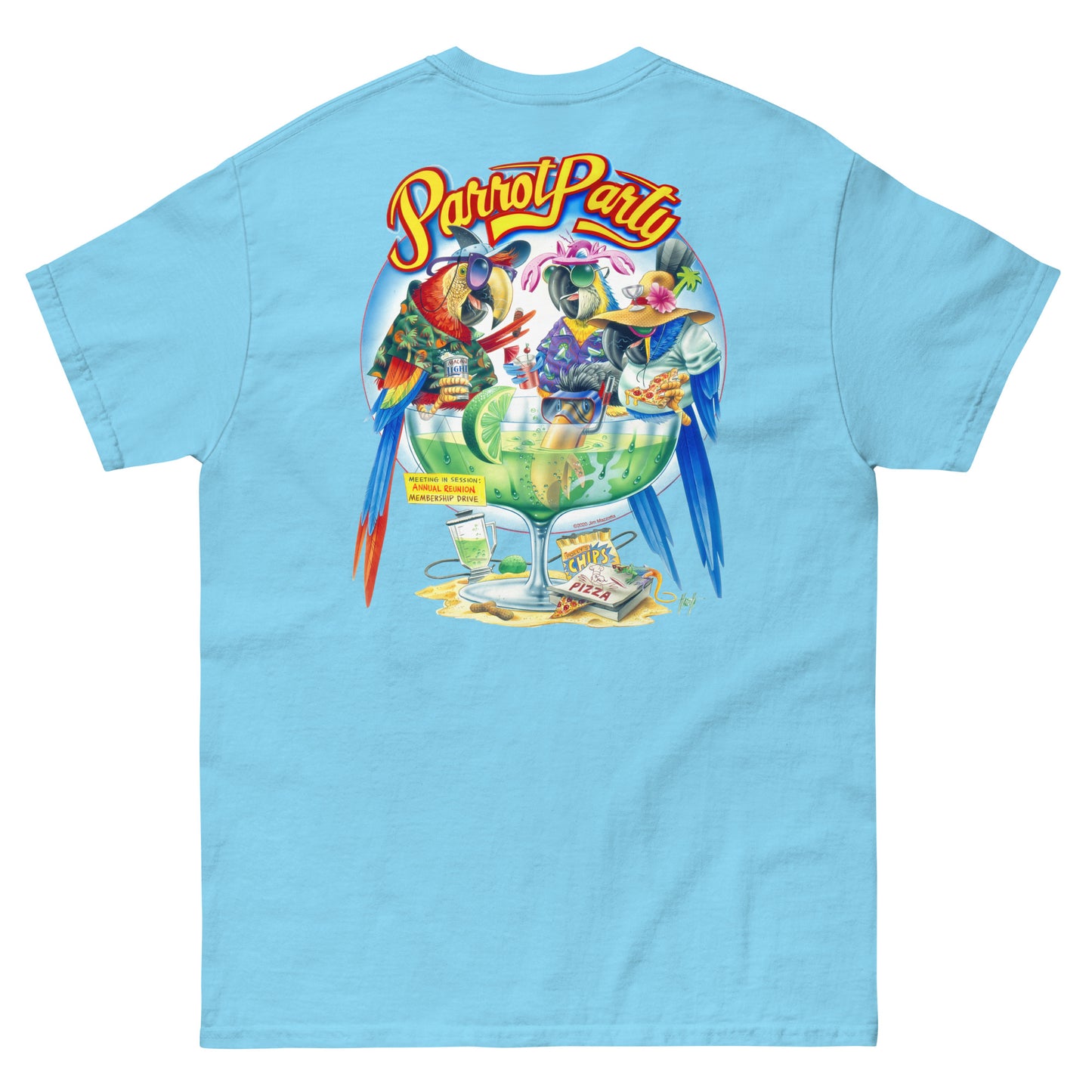 Men's Parrot Party Margarita Tee Shirt
