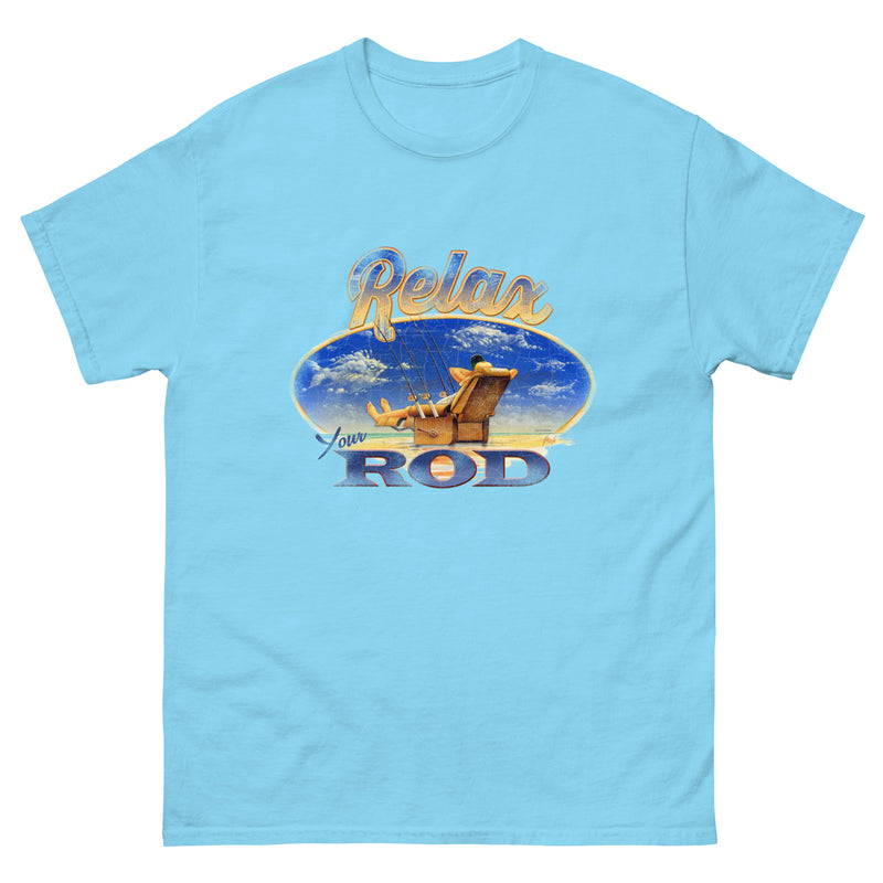 Men's Funny Relax Your Rod Sarcastic Novelty Fishing Shirt T-Shirt