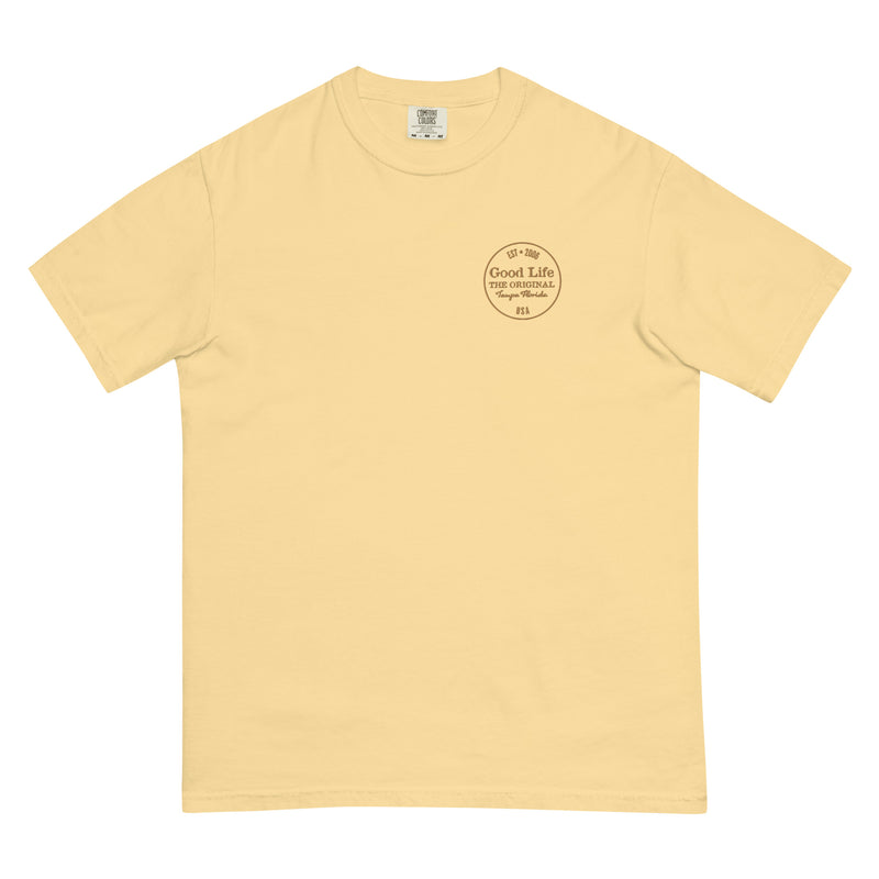 Men's Premium Ringspun Cotton Embroidered Original Good Life Logo T-Shirt