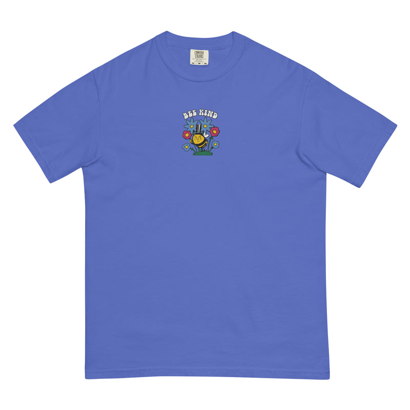Men's Embroidered Adult Premium Garment Dyed Ring Spun Cotton T-shirt Bee Kind