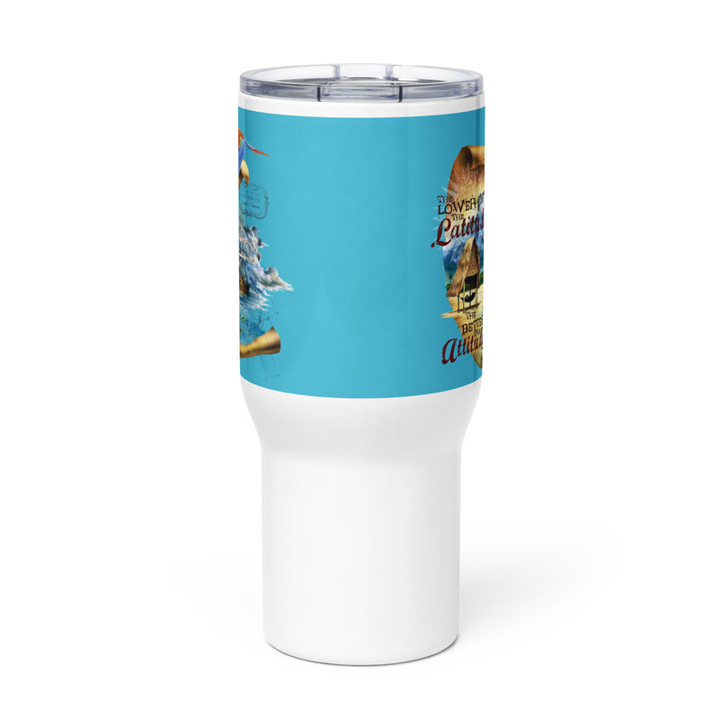 Lower Latitude Better Attitude Map Travel Mug With Handle
