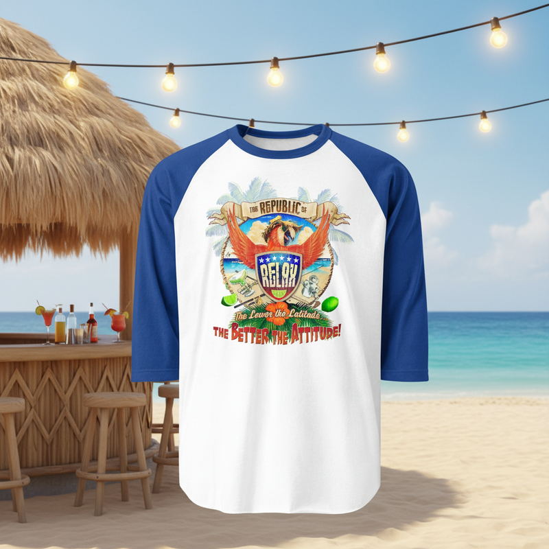 Relax Republic 3/4 Sleeve Raglan Tee Shirt