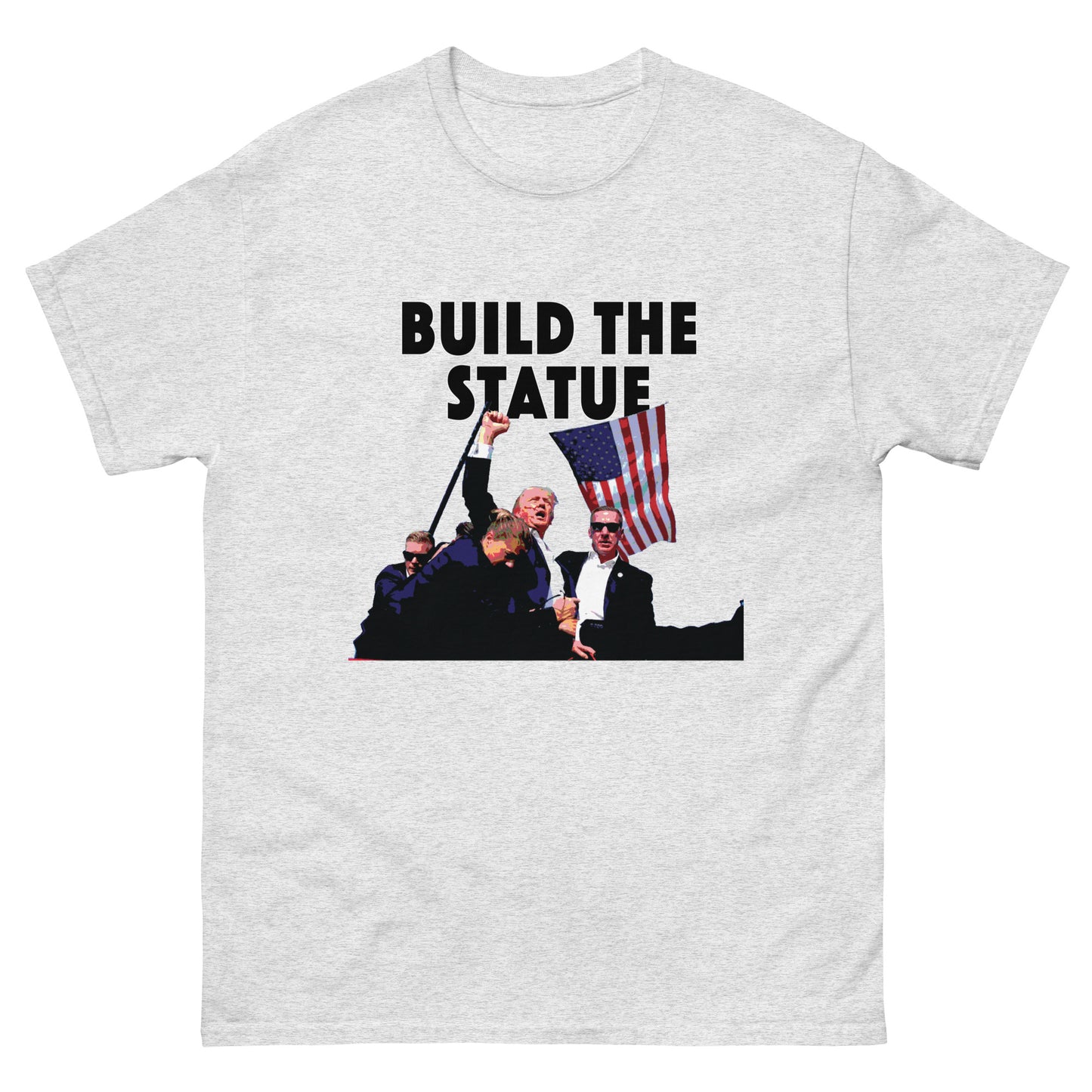 Unisex Adult Build The Statue Trump 2024 Fight T-Shirt USA MAGA  Patriotic