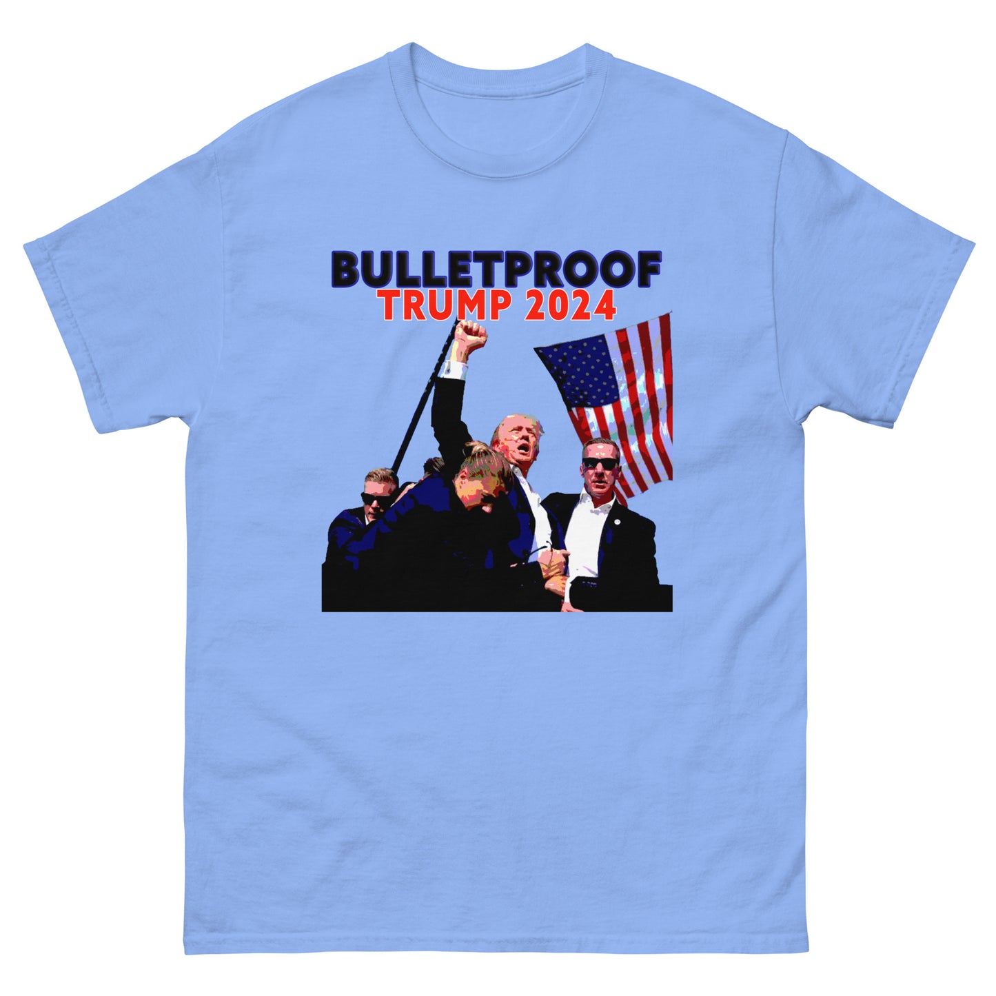 Men's Unisex Trump 2024 Bulletproof Fight Failed Assassination T-Shirt you missed
