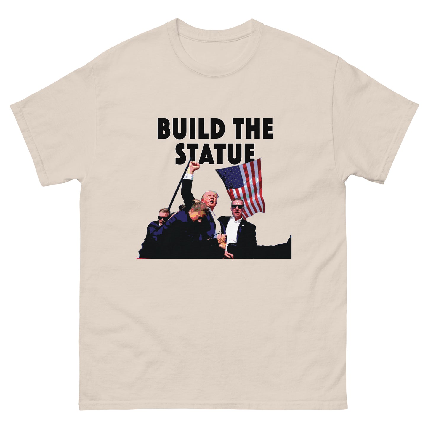 Unisex Adult Build The Statue Trump 2024 Fight T-Shirt USA MAGA  Patriotic
