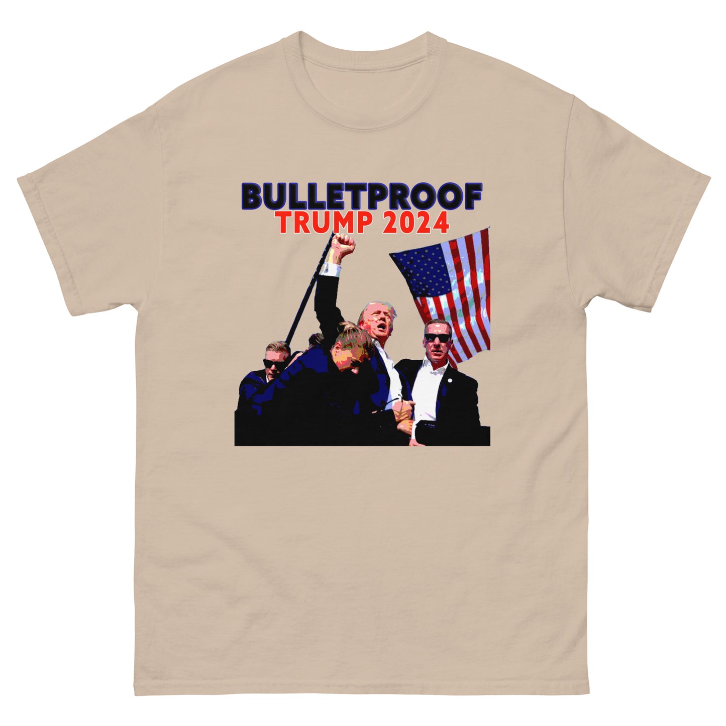 Men's Unisex Trump 2024 Bulletproof Fight Failed Assassination T-Shirt you missed