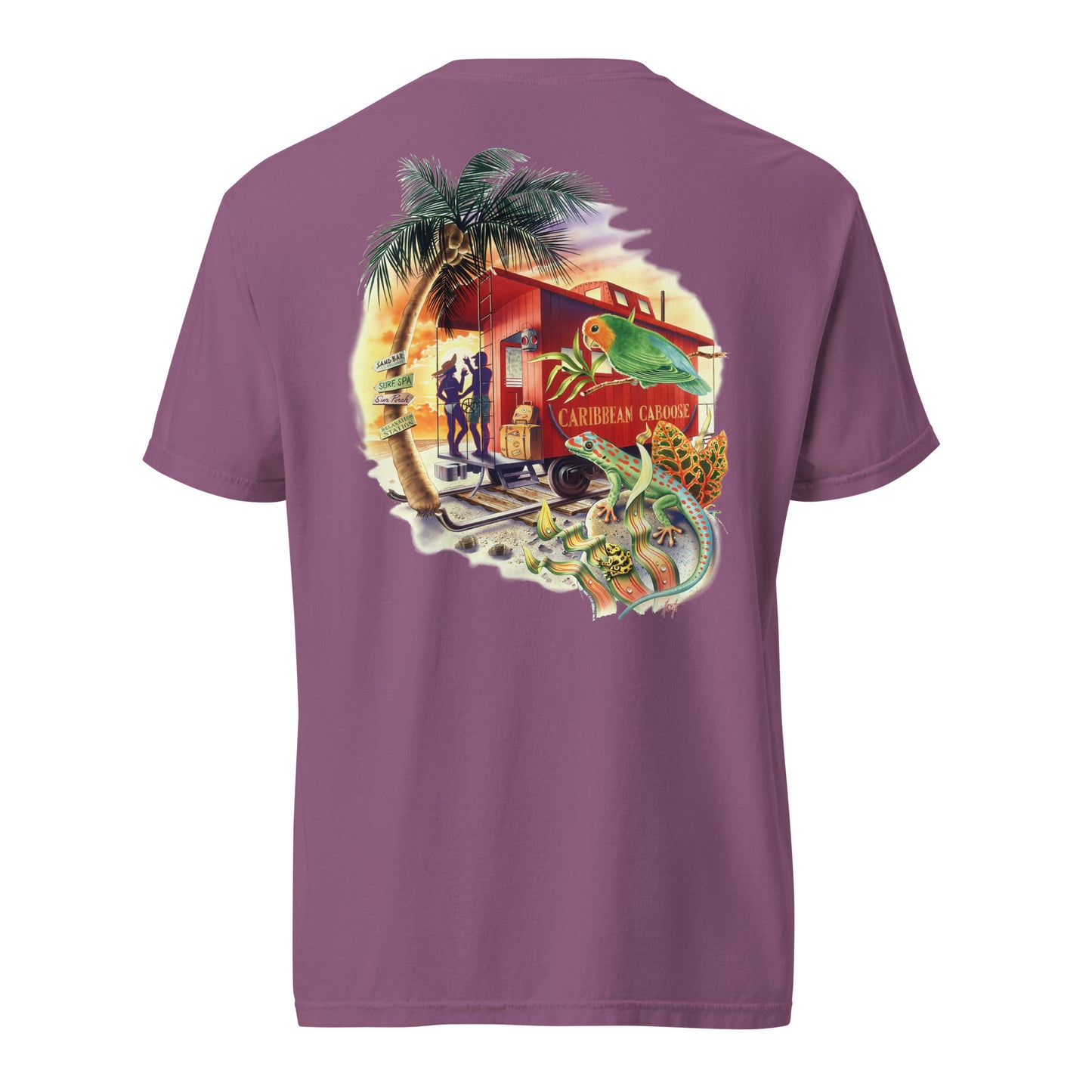 Caribbean Caboose Tee Front & Back Print Premium Tee