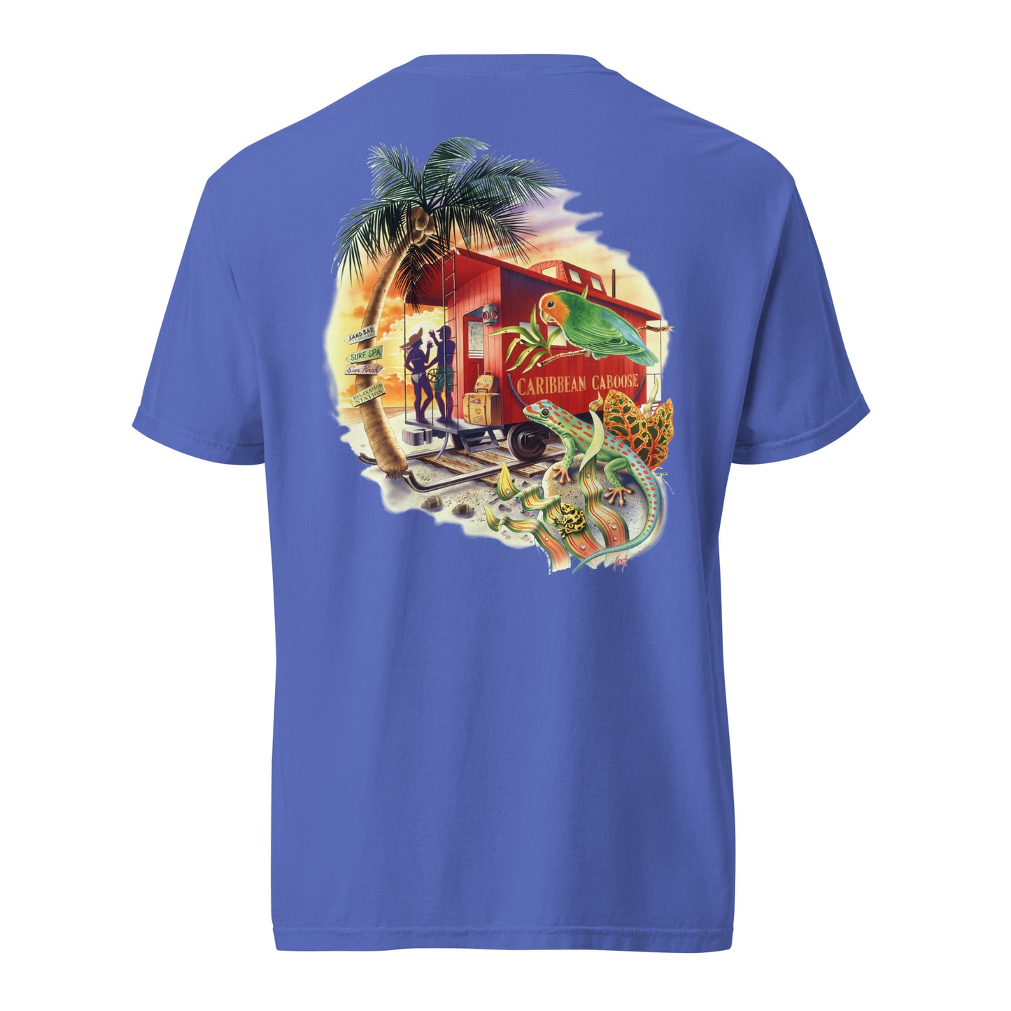 Caribbean Caboose Tee Front & Back Print Premium Tee