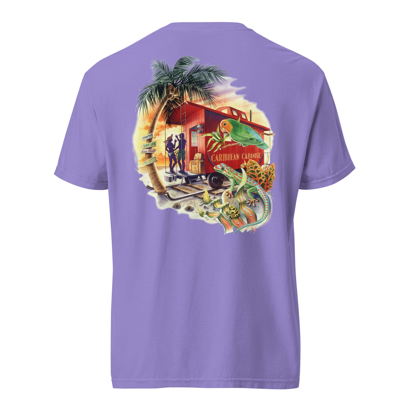 Caribbean Caboose Tee Front & Back Print Premium Tee