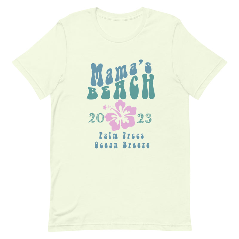 Unisex Adult Mama's Beach 2023 Vintage Style Hibiscus T-Shirt