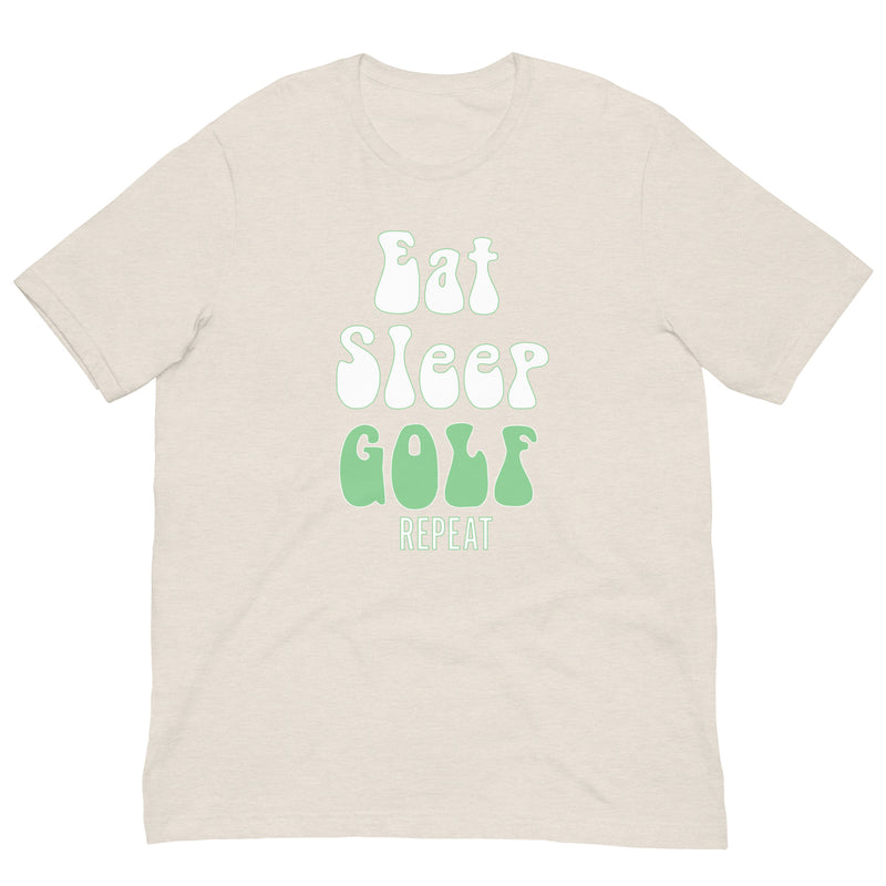 Men's Lightweight Unisex Eat Sleep Golf Repeat Funny Novelty T-Shirt