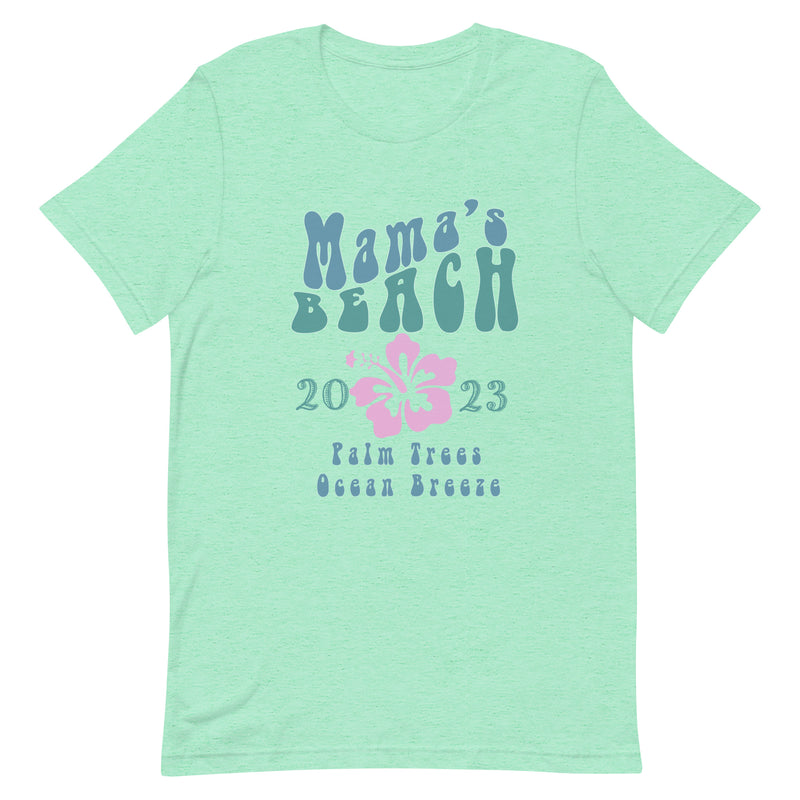 Unisex Adult Mama's Beach 2023 Vintage Style Hibiscus T-Shirt