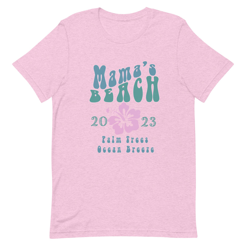 Unisex Adult Mama's Beach 2023 Vintage Style Hibiscus T-Shirt