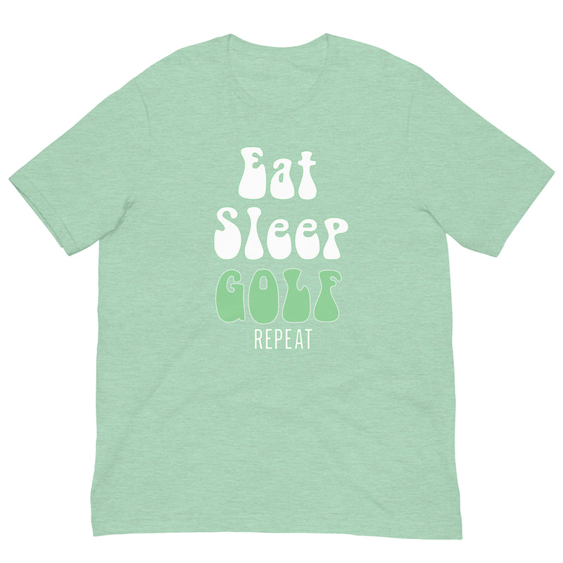 Men's Lightweight Unisex Eat Sleep Golf Repeat Funny Novelty T-Shirt
