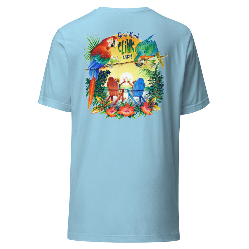 Men's Great Minds Clink Alike Tropical Lightweight Beach T-Shirt