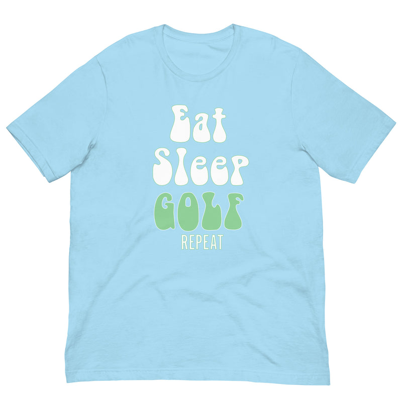 Men's Lightweight Unisex Eat Sleep Golf Repeat Funny Novelty T-Shirt