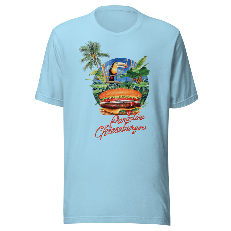 Unisex Adult Lightweight Paradise Cheeseburger Tropical Toucan Beach T-Shirt Jimmy Buffett Margaritaville Happy  Hour Vintage Style Caribbean Soul