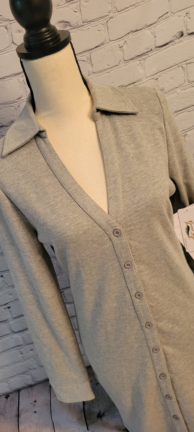 Pre-Order Wholesale 100% French Terry Cotton Button Dress Midi