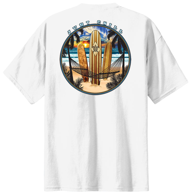 Summer White Sale Tees Jimmy Buffett Parrothead Style Republic of relax Margarita Parrot Marlin Longboard Just Chillin