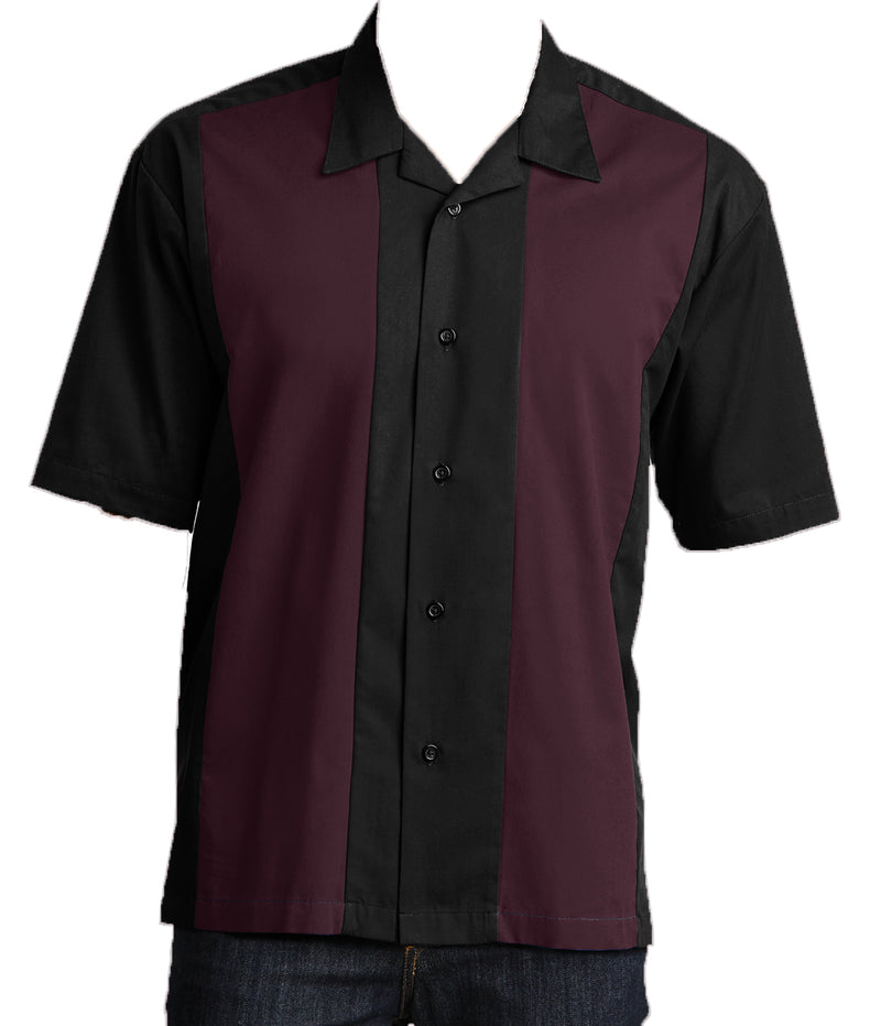 burgundy charlie sheen charley harper  bowling shirt