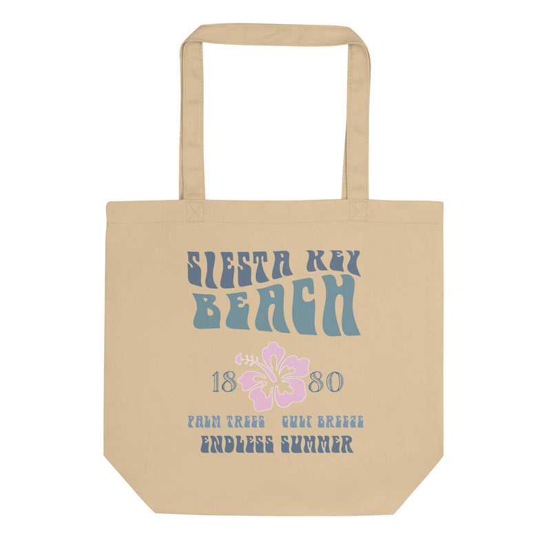 Eco Tote Bag Siesta Key Beach Florida Endless Summer Hibiscus