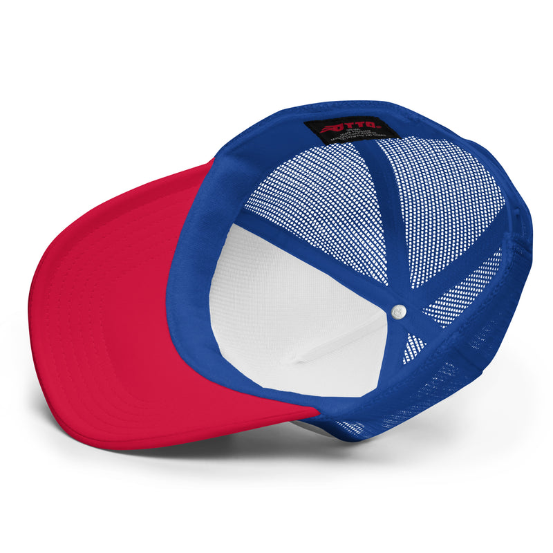 Patriotic Palm Trucker Hat Red White & Blue July fourth 4th