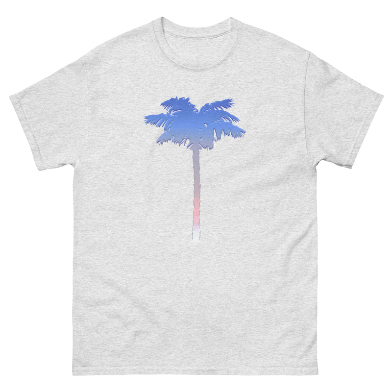 Men's Patriotic Palm Tree Red White Blue T-shirt