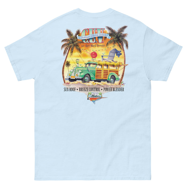 Men's Beach T-Shirt CUV Caribbean Utility Vehicle Tropical Island Party Tee Jimmy Buffett Jim Mazzotta Tees Margarita Blender