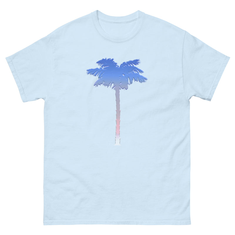Men's Patriotic Palm Tree Red White Blue T-shirt