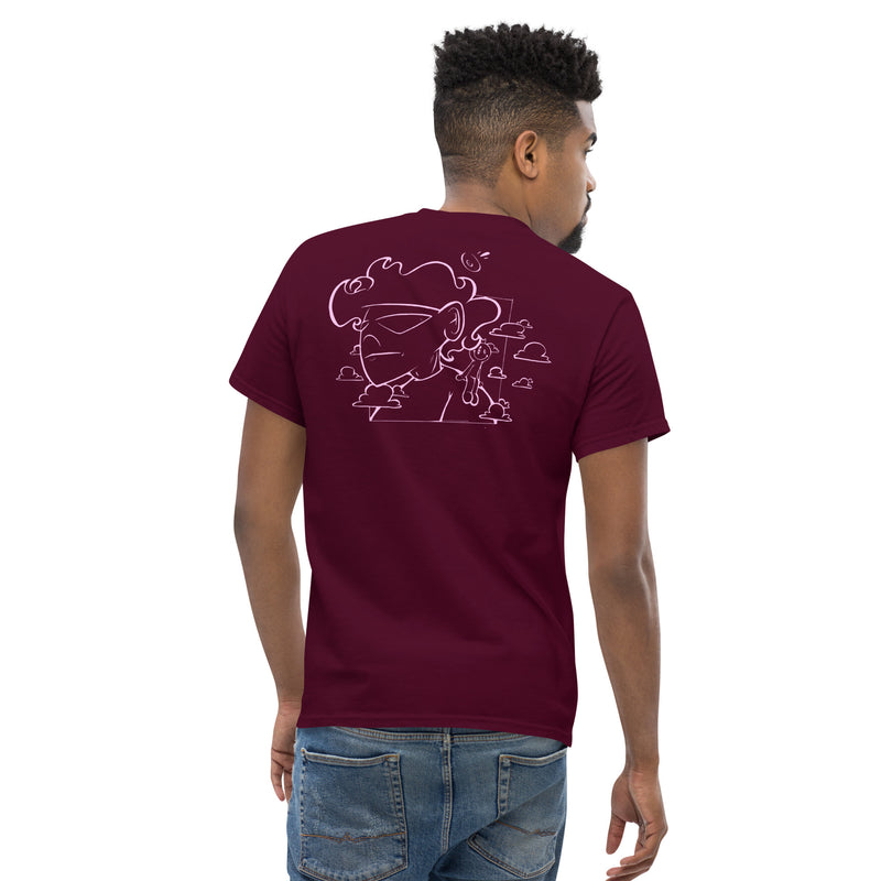 Wesley My Buddy Tee Maroon & Pink