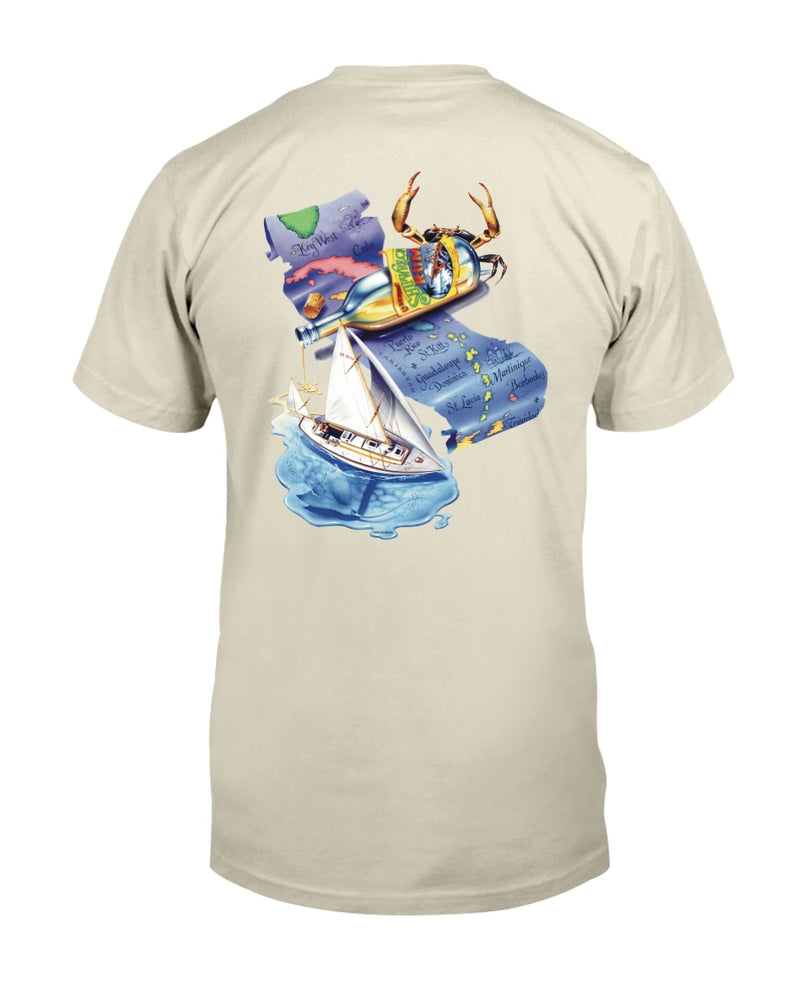 Shipwreck Rum Map Print T-shirt