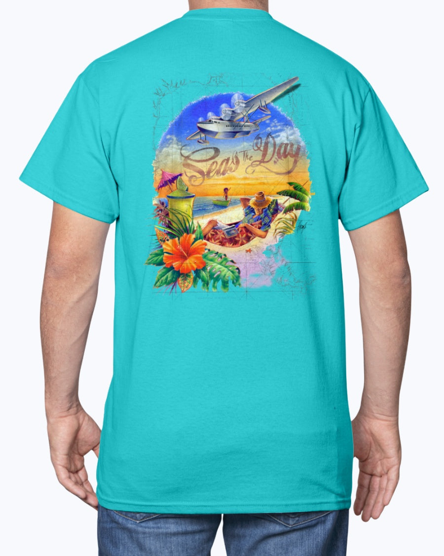 Seas the Day 6 oz Cotton Beach T-shirt