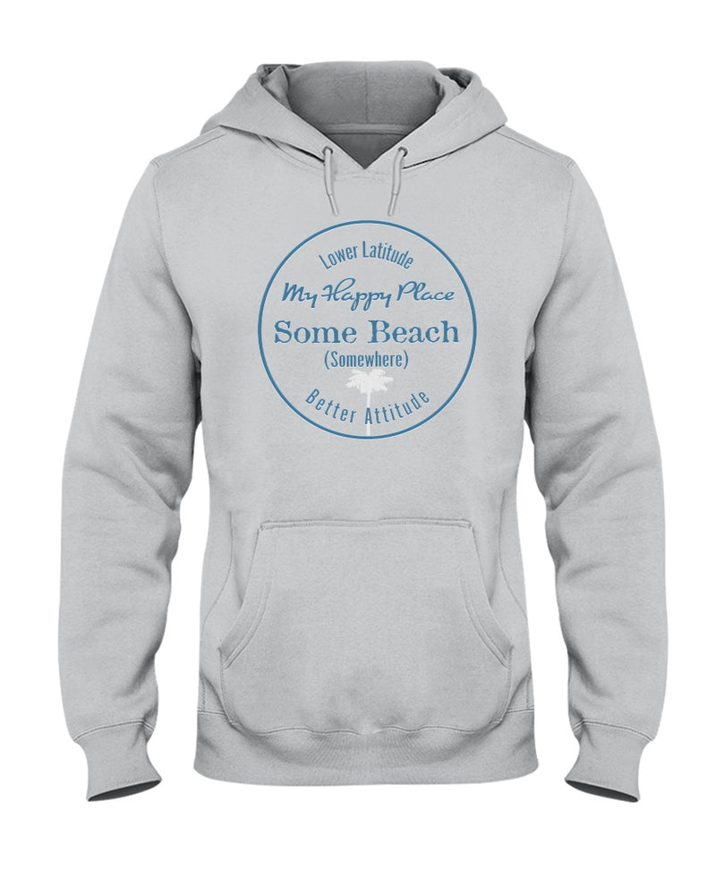 Some Beach Somewhere is my Happy Place Hoodie Grey