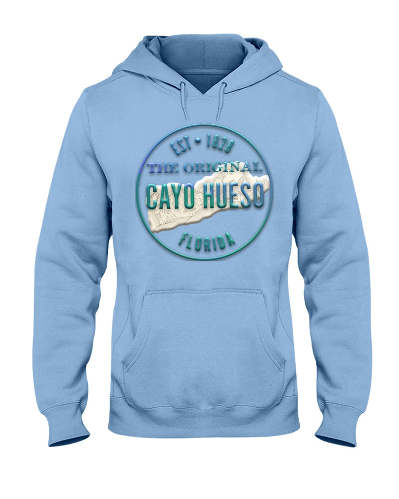 Original Cayo Hueso Key West Florida Est 1828 Map 3D Embossed Look Hoodie 