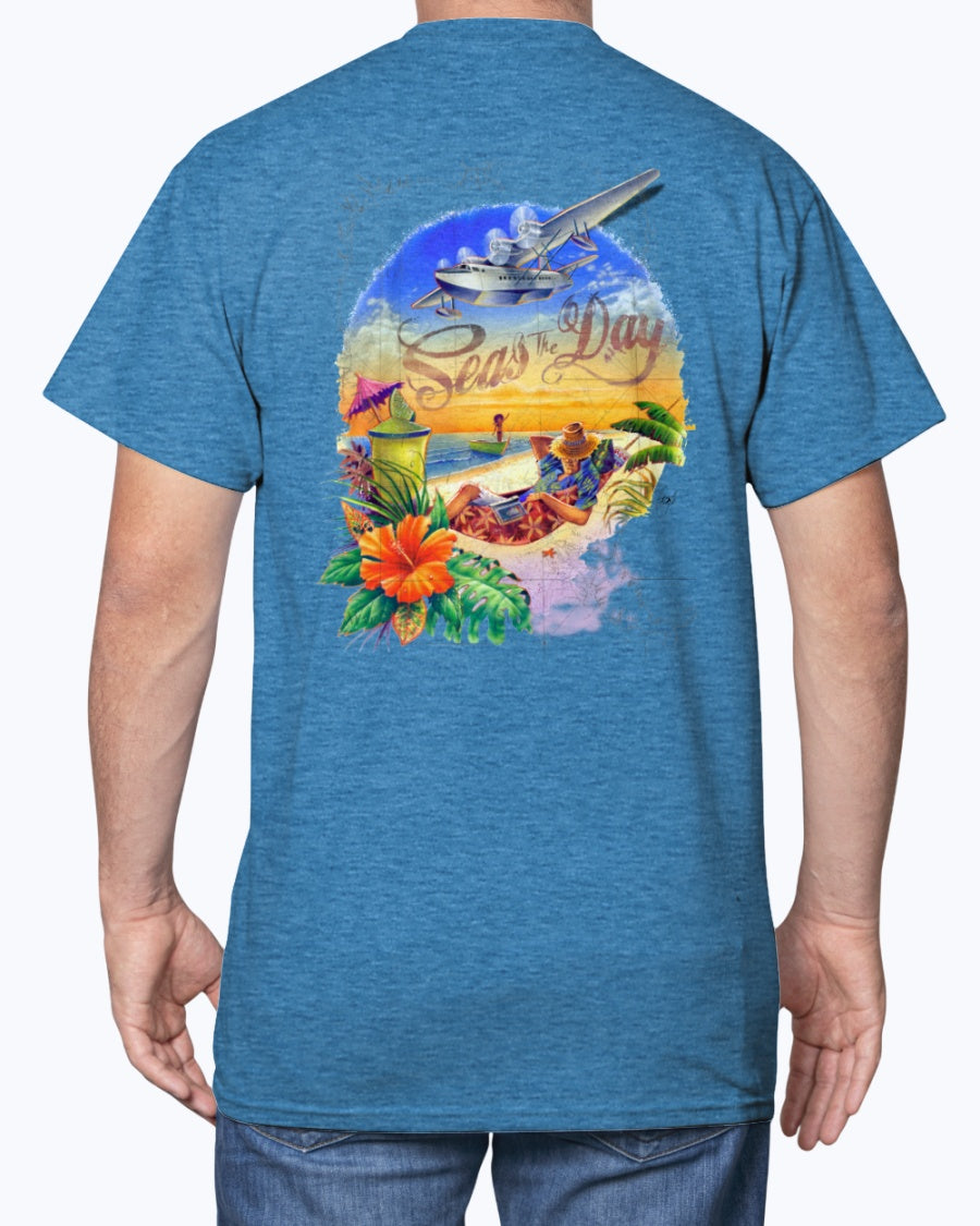Seas the Day 6 oz Cotton Beach T-shirt