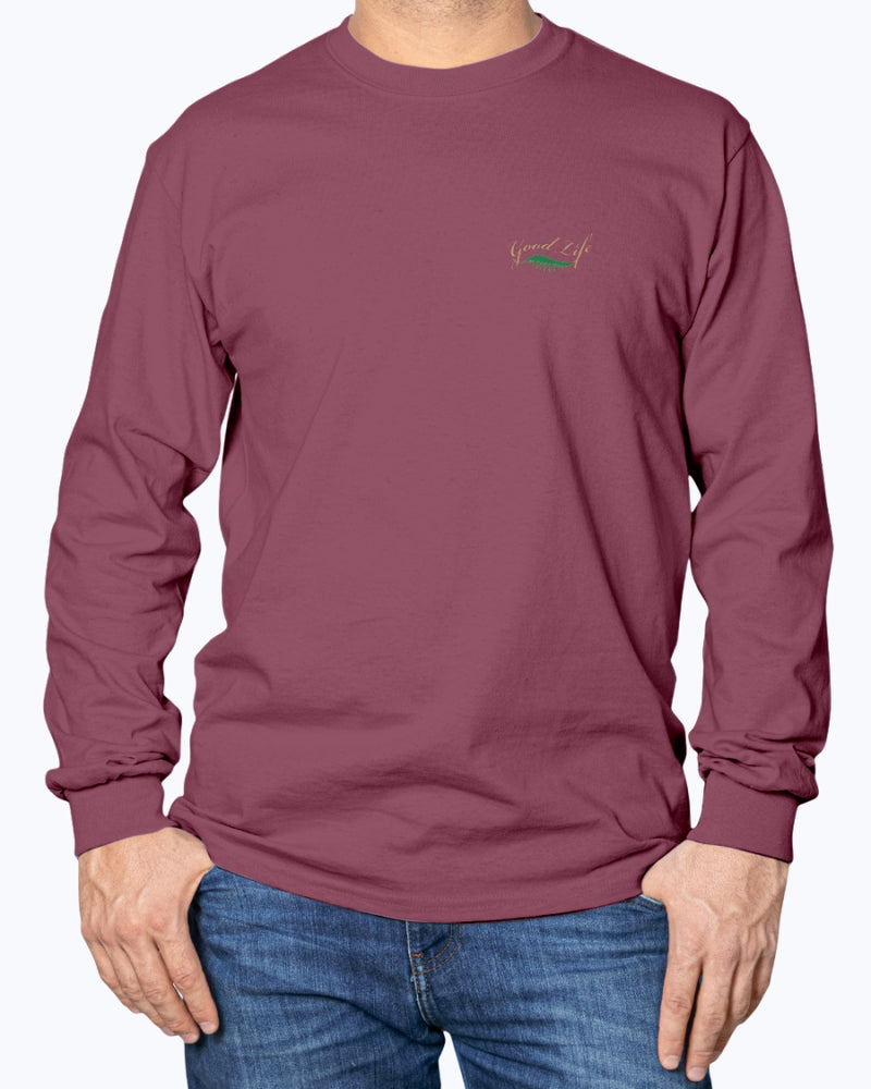 Men's Cotton Long Sleeve Leave Baggage Behind T-shirt