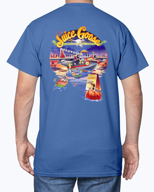 Juice Goose Cocktail Lounge Seaplane 6 oz Cotton T-shirt