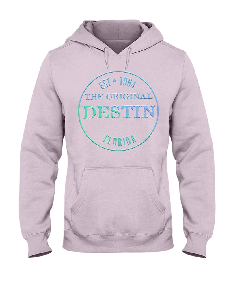 Original Destin Florida Happy Place Est 1984 Fleece Hoodie gradient pink