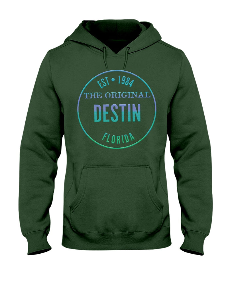Original Destin Florida Happy Place Est 1984 Fleece Hoodie gradient
