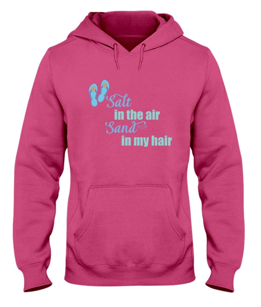 Womens cyberpink beach gift beachy hoodie hoodies hoody salt in the air sand in my hair