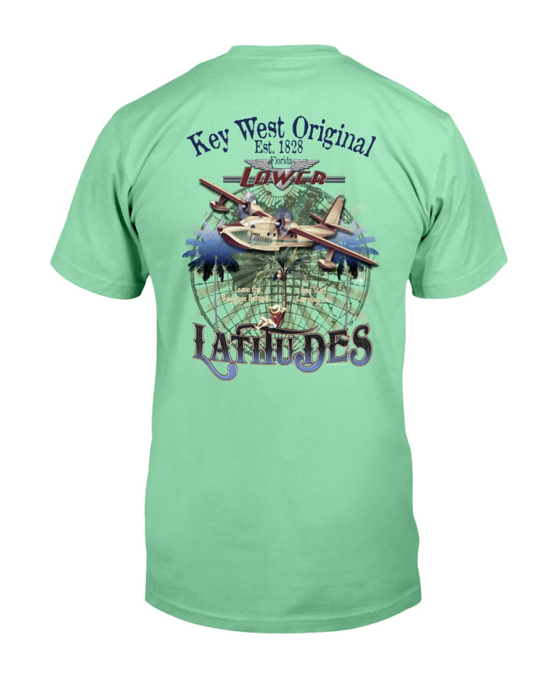 Key West Original Tee Shirt T-Shirt Lower Latitudes Leave Baggage Behind mint
