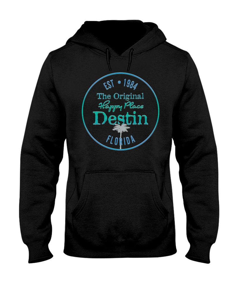 Original Destin Florida Happy Place Est 1984 Fleece Hoodie black