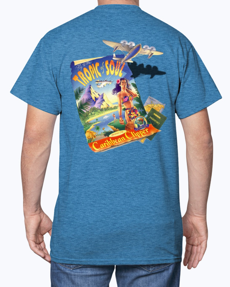 Tropic Of Soul Caribbean Clipper 6 oz Cotton T-shirt